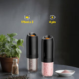 Deerma Electric Grinder Set (YM01), pentru Salt & Pepper, Auto-Dispensing, reglabil Coarseness, Ceramic Core, 175ml, Negru