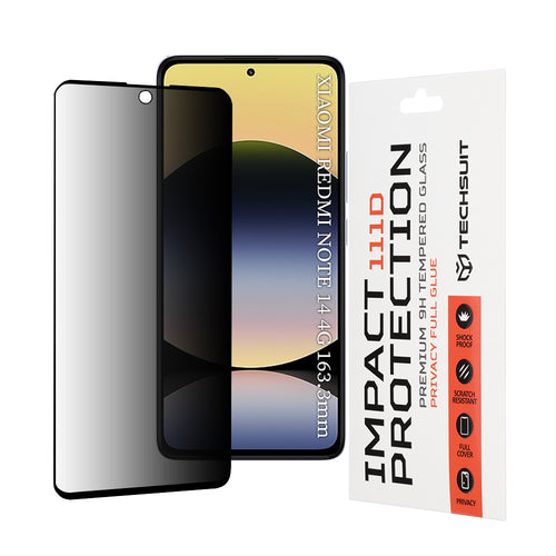 Folie de protectie pentru Xiaomi Redmi Note 14 5G, Techsuit 111D Privacy Full Glue