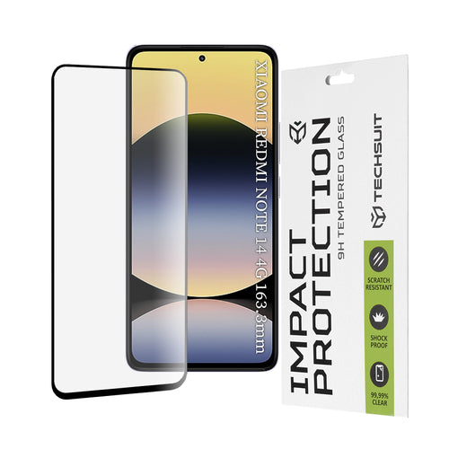 Folie de protectie pentru Xiaomi Redmi Note 14 5G, Techsuit 111D Full Cover / Full Glue Glass