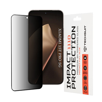 Folie de protectie pentru Xiaomi 15T Pro, Techsuit 111D Privacy Full Glue