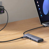 Hub USB UGREEN Docking station CM511 (75586), USB-C to 2x USB 3.2, DP, 3x USB-C, 10Gbps, 4K@60Hz, PD100W, negru