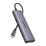 Hub USB UGREEN Docking station CM511 (75586), USB-C to 2x USB 3.2, DP, 3x USB-C, 10Gbps, 4K@60Hz, PD100W, negru