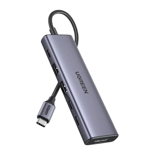 Hub USB UGREEN Docking station CM511 (75586), USB-C to 2x USB 3.2, DP, 3x USB-C, 10Gbps, 4K@60Hz, PD100W, negru