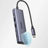 Hub USB UGREEN Docking station CM511 (75586), USB-C to 2x USB 3.2, DP, 3x USB-C, 10Gbps, 4K@60Hz, PD100W, negru