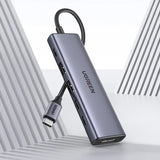Hub USB UGREEN Docking station CM511 (75586), USB-C to 2x USB 3.2, DP, 3x USB-C, 10Gbps, 4K@60Hz, PD100W, negru