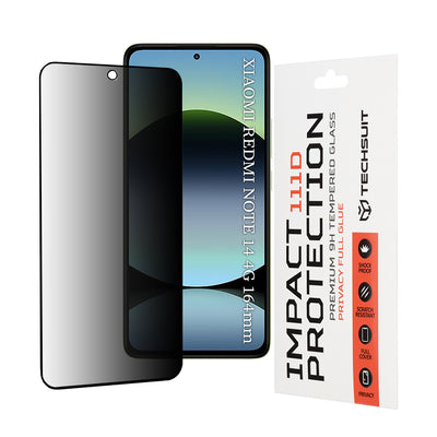Folie de protectie pentru Xiaomi Redmi Note 14 4G (Standard), Techsuit 111D Privacy Full Glue