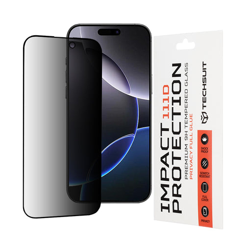Folie de protectie pentru iPhone 16 Pro Max, Techsuit 111D Privacy Full Glue