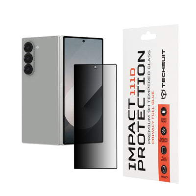 Folie de protectie pentru Samsung Galaxy Z Fold6, Techsuit 111D Privacy Full Glue [Outside Screen]
