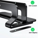 UGREEN Vertical Laptop Stand LP258 (25706), reglabil Width 0.5-1inch, Anti-Slip, Anti-Scratch Pads, Aluminum, Negru