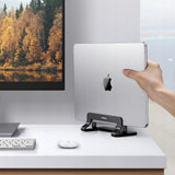 UGREEN Vertical Laptop Stand LP258 (25706), reglabil Width 0.5-1inch, Anti-Slip, Anti-Scratch Pads, Aluminum, Negru