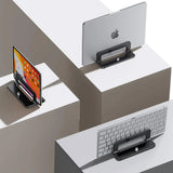 UGREEN Vertical Laptop Stand LP258 (25706), reglabil Width 0.5-1inch, Anti-Slip, Anti-Scratch Pads, Aluminum, Negru
