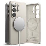 Husa pentru Samsung Galaxy S26 Ultra, Ringke Silicone MagSafe, crem