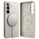 Husa pentru Samsung Galaxy S26 Plus, Ringke Silicone MagSafe, crem