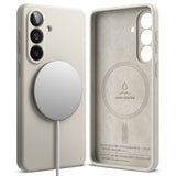 Husa pentru Samsung Galaxy S26, Ringke Silicone MagSafe, crem