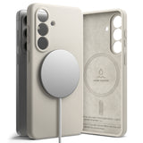 Husa pentru Samsung Galaxy S26, Ringke Silicone MagSafe, crem