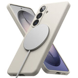 Husa pentru Samsung Galaxy S26, Ringke Silicone MagSafe, crem