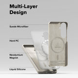 Husa pentru Samsung Galaxy S26, Ringke Silicone MagSafe, crem