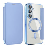 Husa pentru Samsung Galaxy A37 5G, Techsuit SmartMag Book Case, bleu
