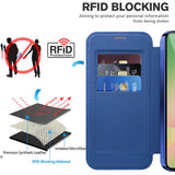 Husa pentru Samsung Galaxy A37 5G, Techsuit SmartMag Book Case, albastru