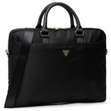 Geanta laptop Guess Nylon Logo triunghi (GUCB15NTMLBK), 16, Zipper Pocket, Detasabil Strap, Reglabil, negru
