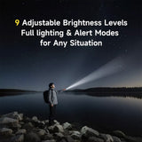 Deerma Mini Flashlight 4in1 (SD01), magnetic, Pocket Clip, Glass Breaker, 9 Brightness Levels, 350lm, 300mAh, 0.74W, Gri