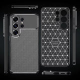 Husa pentru Samsung Galaxy S26 Ultra, Techsuit CarbonFiber, negru