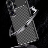 Husa pentru Samsung Galaxy S26 Ultra, Techsuit CarbonFiber, negru