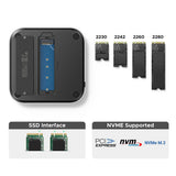 Hub USB UGREEN Docking station CM841 (65487), pentru Mac Mini M4, USB-C to 5x USB, 2x USB-C, SD/TF, M2 NVMe, 10Gbps, 8TB, 4cm, gri