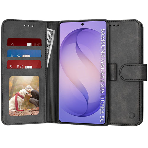 Husa pentru Samsung Galaxy S26 Ultra, Techsuit Diary Book, negru