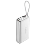 Baterie Externa Acefast (M32), cu Cablu Telescopic, Type-C, Incarcare Rapida, PD35W, 10000mAh, Argintiu