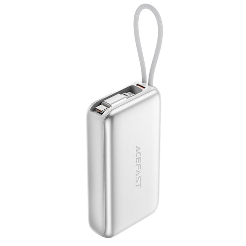 Baterie Externa Acefast (M32), cu Cablu Telescopic, Type-C, Incarcare Rapida, PD35W, 10000mAh, Argintiu