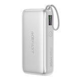 Baterie Externa Acefast (M32), cu Cablu Telescopic, Type-C, Incarcare Rapida, PD35W, 10000mAh, Argintiu