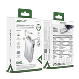 Baterie Externa Acefast (M32), cu Cablu Telescopic, Type-C, Incarcare Rapida, PD35W, 10000mAh, Argintiu