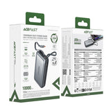 Baterie Externa Acefast (M32), cu Cablu Telescopic, Type-C, Incarcare Rapida, PD35W, 10000mAh, Gri