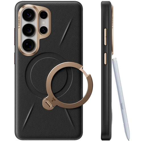 Husa pentru Samsung Galaxy S26 Ultra, Torras Qpro Leather Series, negru