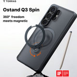 Husa pentru Samsung Galaxy S26 Ultra, Torras Ostand Spin Series, negru
