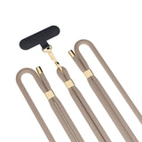 Snur de Telefon 3mk Crossbody Easy Clip Elite (RWS2-70), Lux Design, Nylon, Durabil, 0.8m, Universal, Auriu Taupe