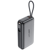 Baterie Externa Acefast (M34), cu Cablu Telescopic, Type-C, Incarcare Rapida, PD45W, 20000mAh, Argintiu