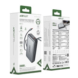 Baterie Externa Acefast (M34), cu Cablu Telescopic, Type-C, Incarcare Rapida, PD45W, 20000mAh, Argintiu