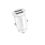 Incarcator auto Baseus Grain (Ccall-ML02), Dual USB, LED Backlight, 5V, 3.1A, alb