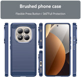 Husa pentru Xiaomi Redmi Note 15 Pro 5G, Techsuit Carbon Silicone, albastru