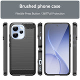 Husa pentru OPPO Reno15 Pro, Techsuit Carbon Silicone, negru