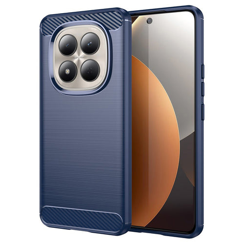 Husa pentru Xiaomi Redmi Note 15 Pro+ 5G, Techsuit Carbon Silicone, albastru