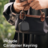 Husa pentru pentru Samsung Galaxy Buds 4 / Buds 4 Pro, Non-Slip Texture, Carabiner Hole, Ringke, negru