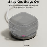 Husa pentru pentru Samsung Galaxy Buds 4 / Buds 4 Pro, Non-Slip Texture, Carabiner Hole, Ringke, gri