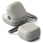 Husa pentru pentru Samsung Galaxy Buds 4 / Buds 4 Pro, Non-Slip Texture, Carabiner Hole, Ringke, gri