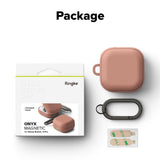 Husa pentru pentru Samsung Galaxy Buds 4 / Buds 4 Pro, Non-Slip Texture, Carabiner Hole, Ringke, oranj