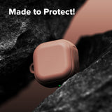Husa pentru pentru Samsung Galaxy Buds 4 / Buds 4 Pro, Non-Slip Texture, Carabiner Hole, Ringke, oranj