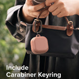 Husa pentru pentru Samsung Galaxy Buds 4 / Buds 4 Pro, Non-Slip Texture, Carabiner Hole, Ringke, oranj