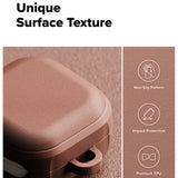 Husa pentru pentru Samsung Galaxy Buds 4 / Buds 4 Pro, Non-Slip Texture, Carabiner Hole, Ringke, oranj
